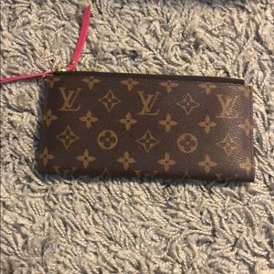 zipper Sarah wallet pink brown